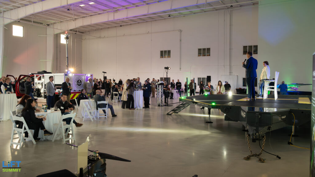 Aircraft on display in the hangar during the LIFT Summit expo