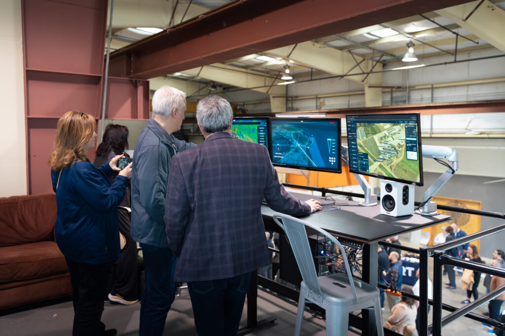 LIFT Summit attendees viewing aviation technology demonstrations